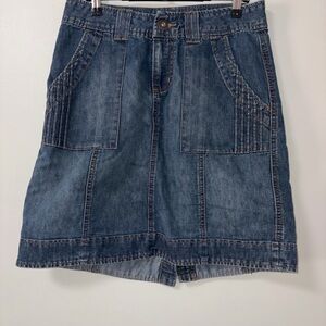 Riders Copper Mini Jean Skirt Denim Casual Summer Size 5/6M y2k